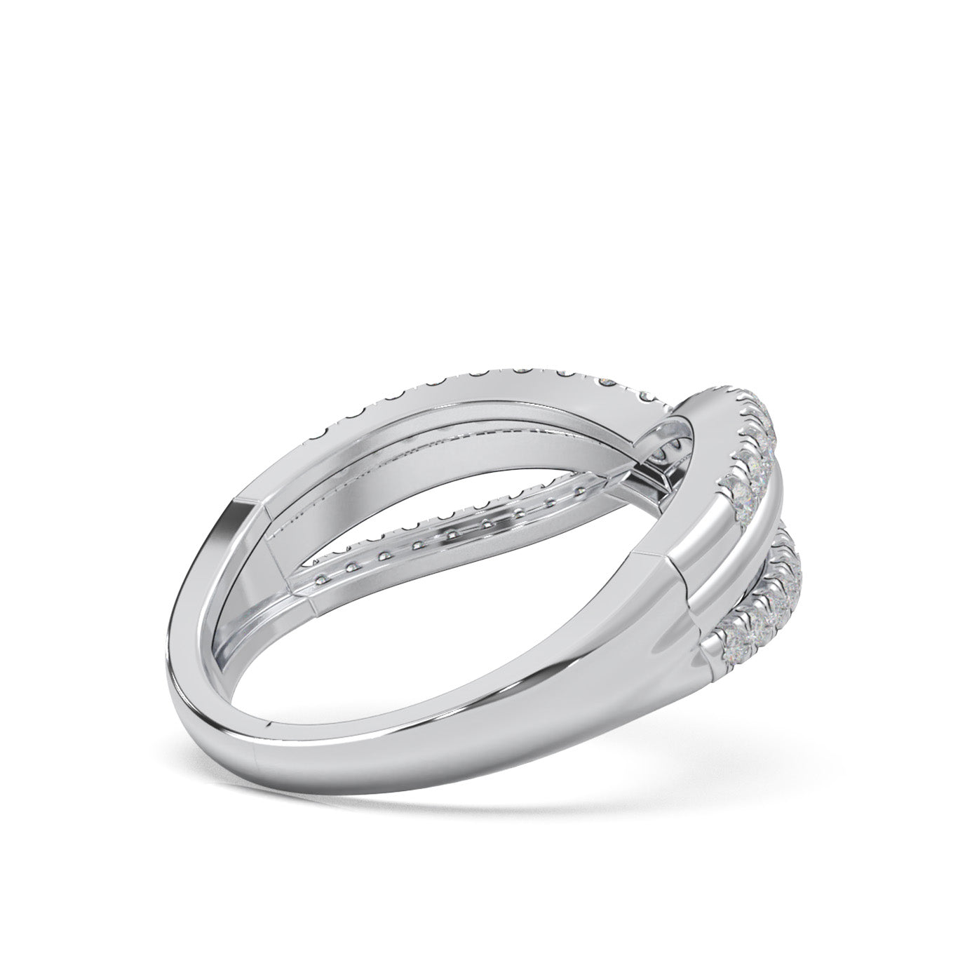 0.45 ct Moissanite Wedding Bands in 10k White Gold
