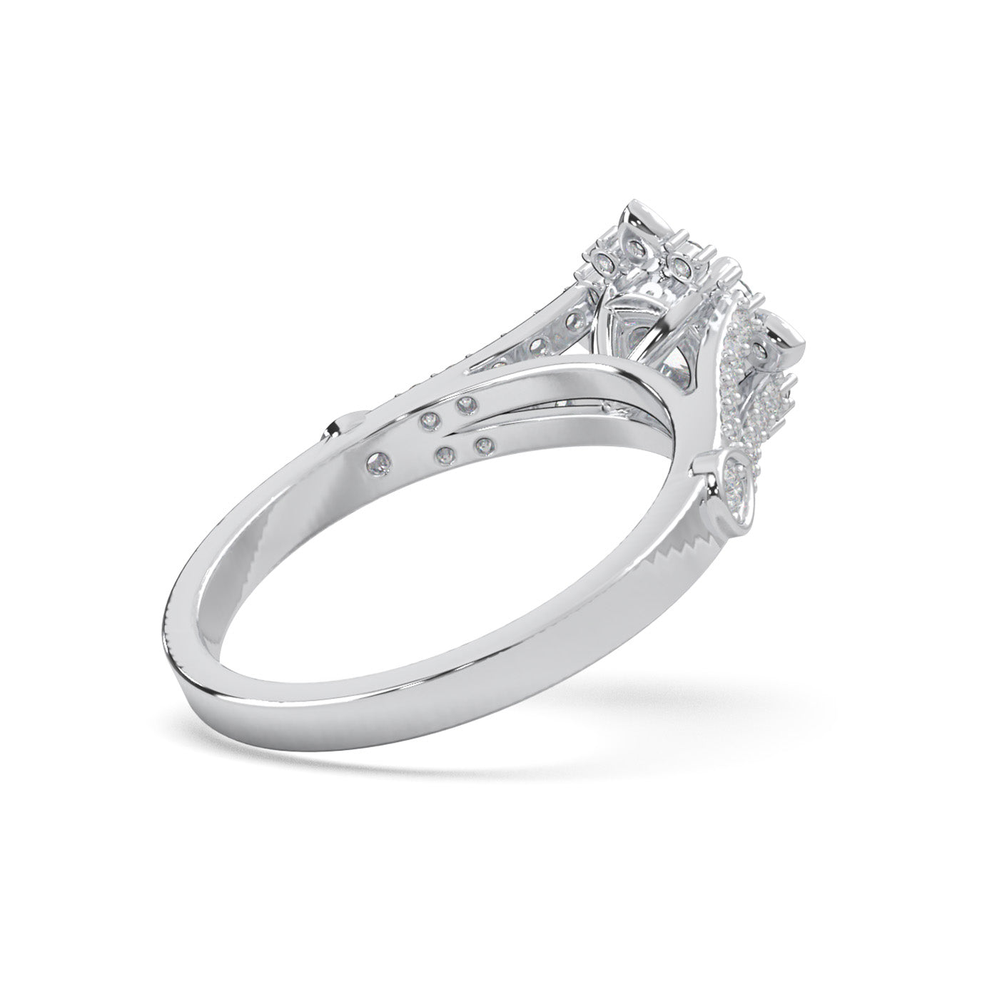 1.00 ct Natural Diamond Engagement Rings in 14k White Gold