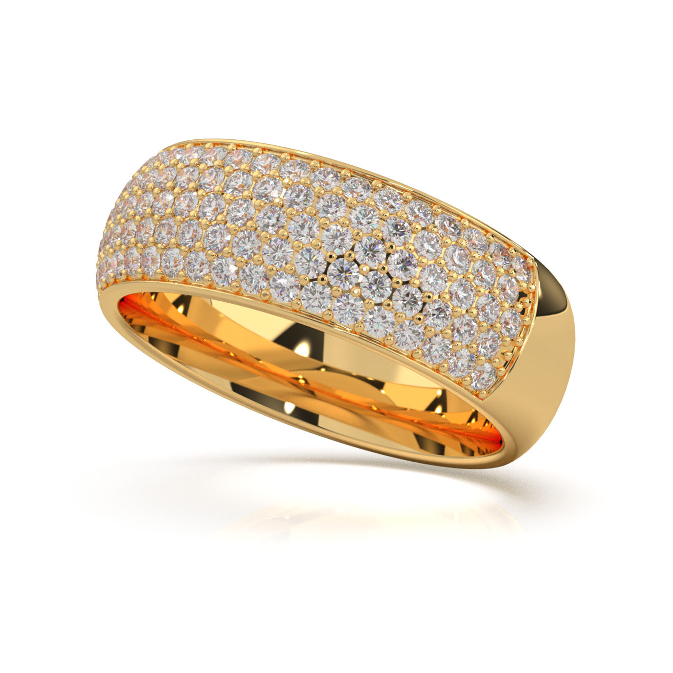 2.50 ct Natural Diamond Wedding Bands in 10k Yellow Gold