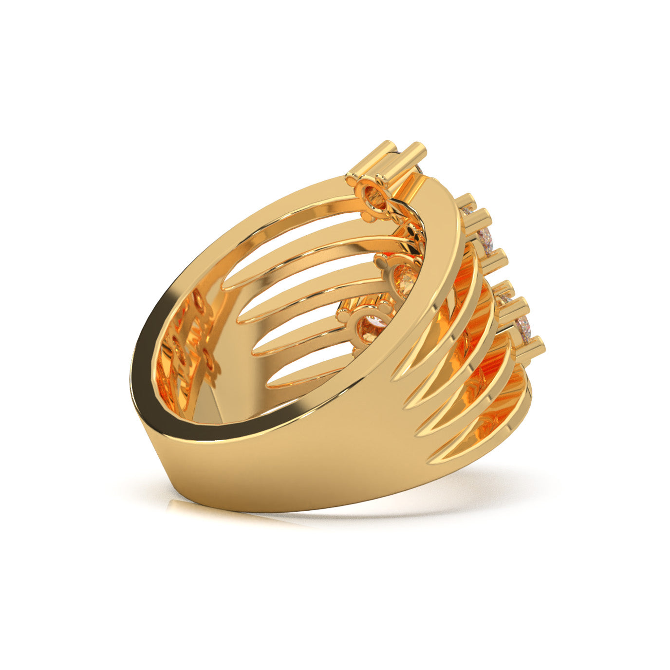 1.00 ct Lab Grown Diamond Fancy Rings in 14k Yellow Gold