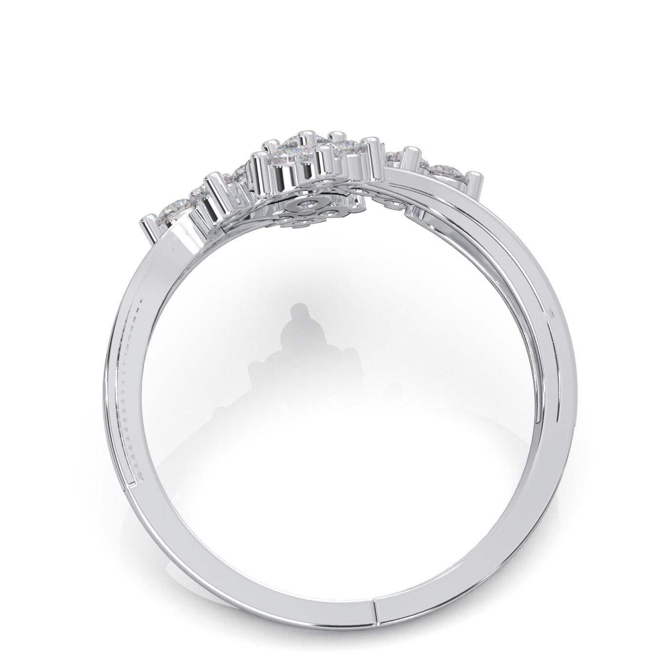 0.75 ct Natural Diamond Fancy Rings in 10k White Gold