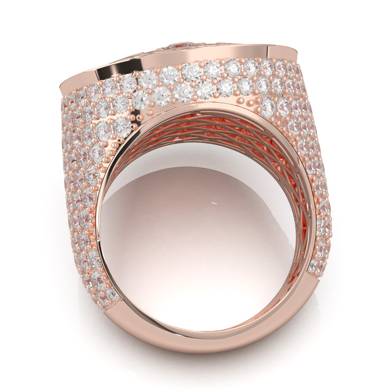 8.30 ct Natural Diamond Engagement Rings in 14k Rose Gold
