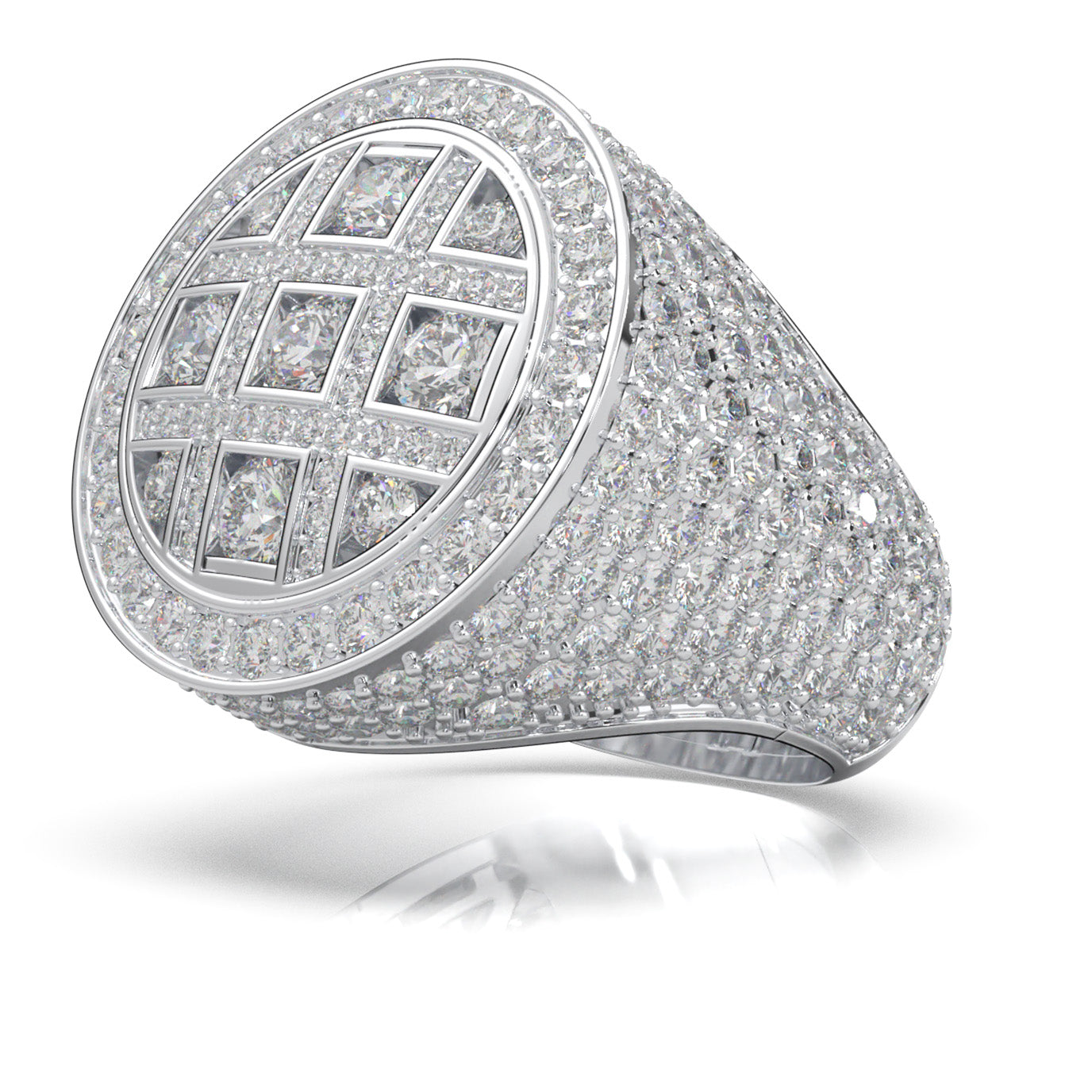 8.30 ct Natural Diamond Engagement Rings in 14k White Gold