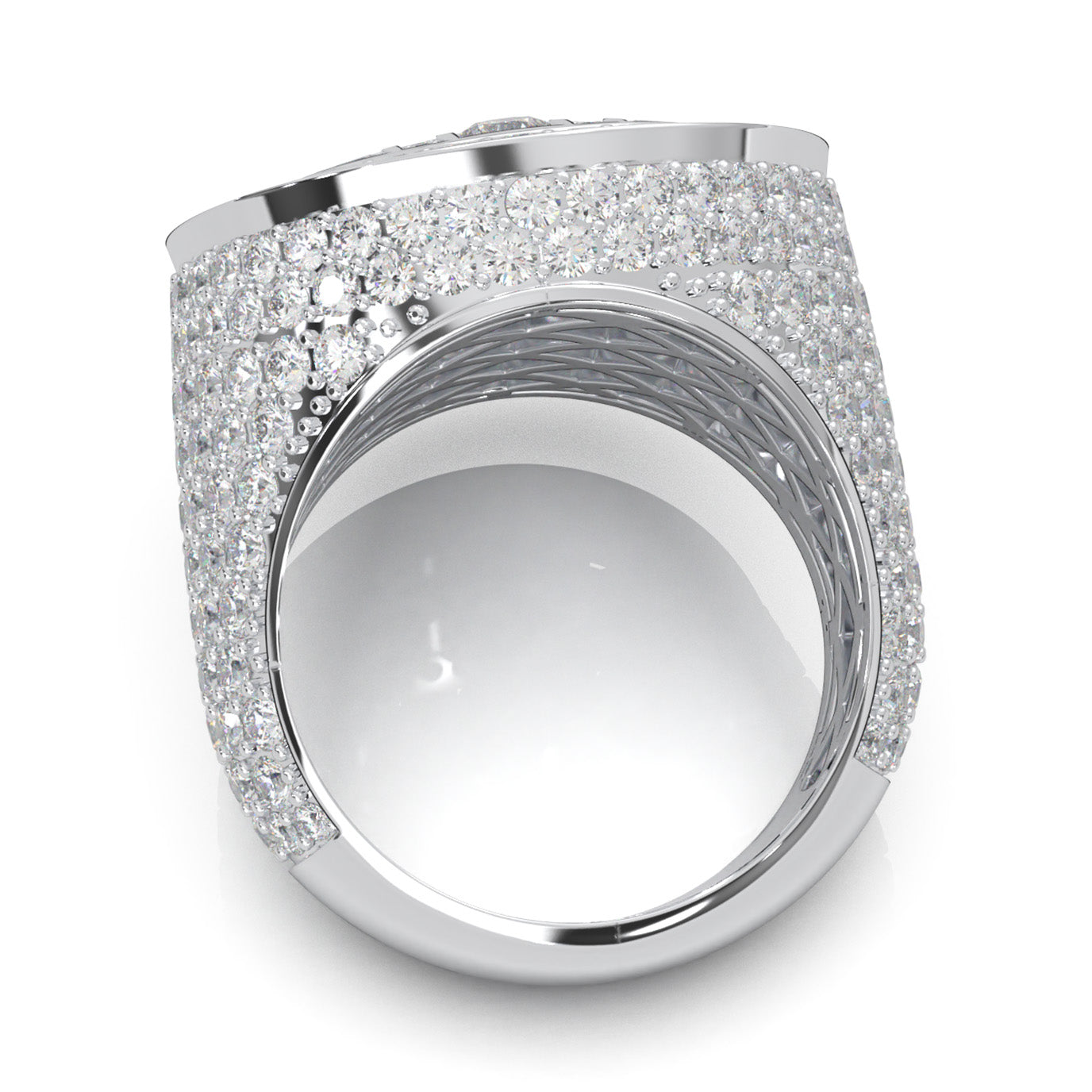 8.30 ct Lab Grown Diamond Engagement Rings in 14k White Gold