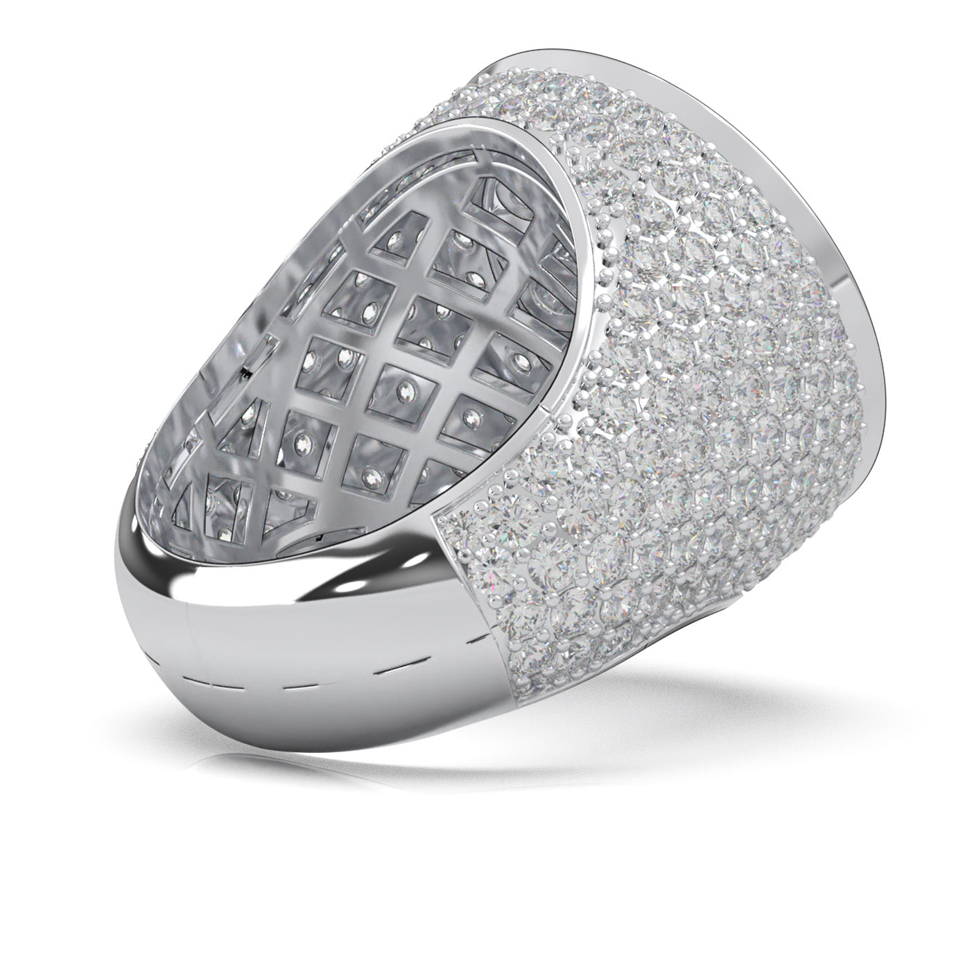 8.30 ct Lab Grown Diamond Engagement Rings in 14k White Gold