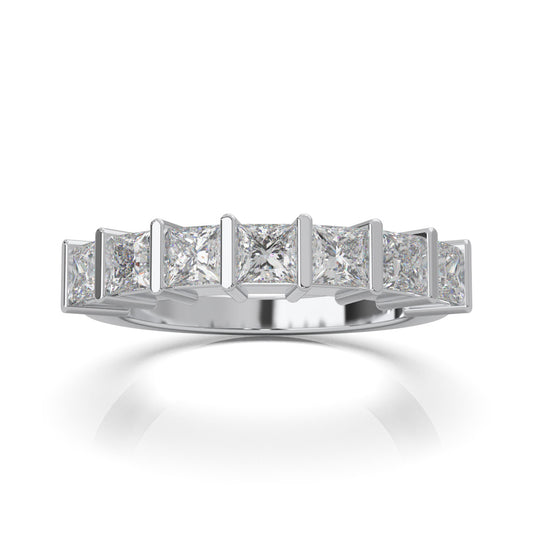 1.50 ct Natural Diamond Wedding Bands in 14k White Gold