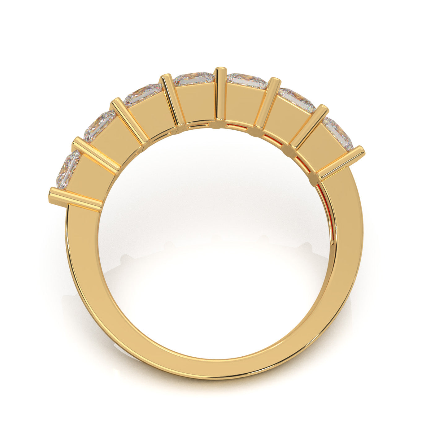 1.50 ct Moissanite Wedding Bands in 10k Yellow Gold