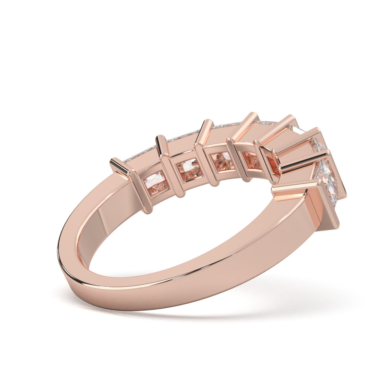 1.90 ct Lab Grown Diamond Wedding Bands in 14k Rose Gold