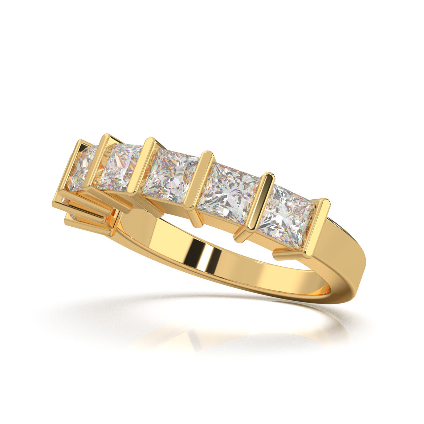 1.90 ct Natural Diamond Wedding Bands in 14k Yellow Gold