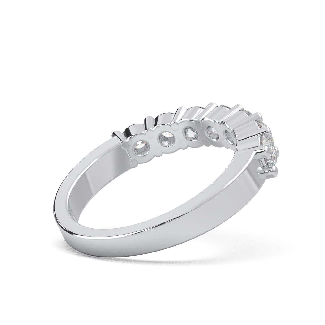 1.10 ct Moissanite Wedding Bands in 10k White Gold