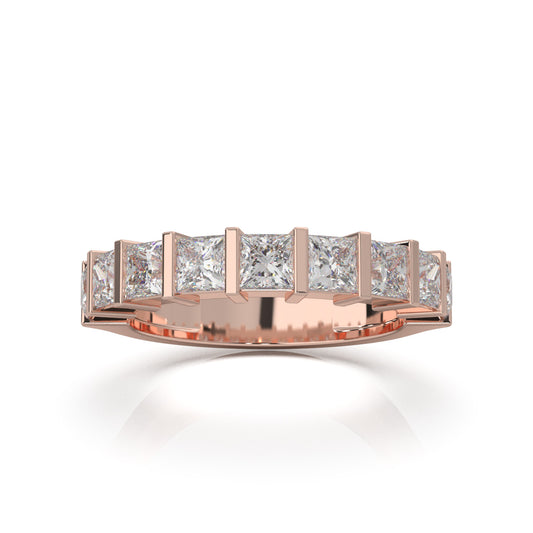 2.00 ct Natural Diamond Wedding Bands in 14k Rose Gold