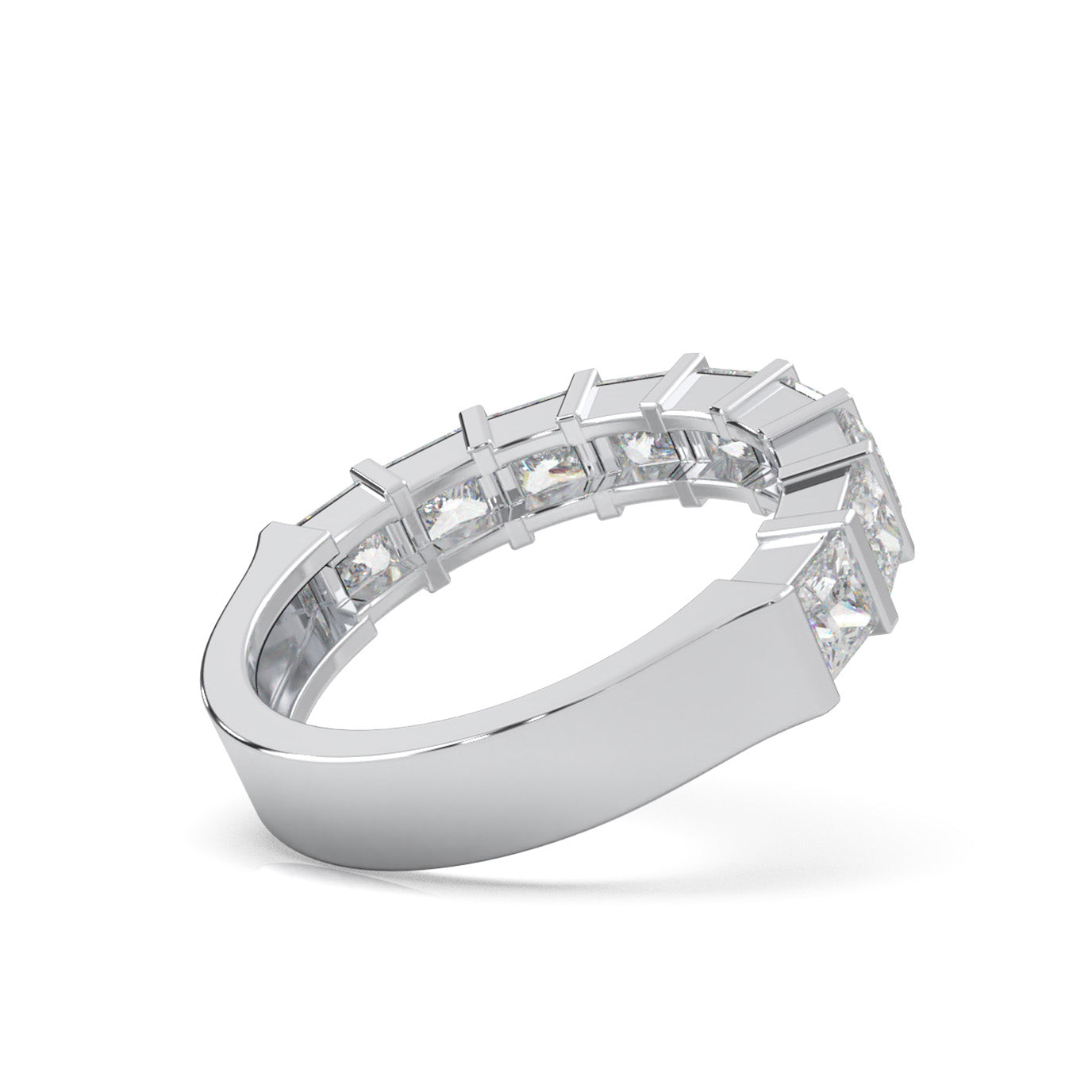 2.00 ct Natural Diamond Wedding Bands in 10k White Gold
