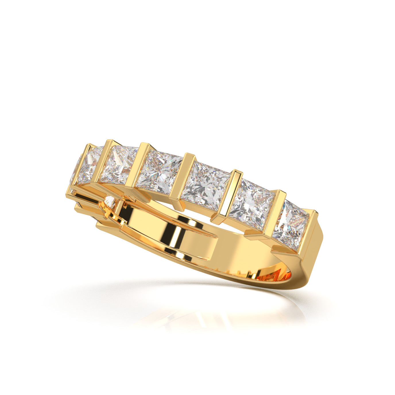 2.00 ct Natural Diamond Wedding Bands in 10k Yellow Gold