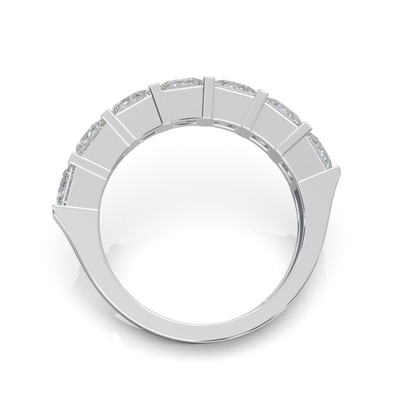 2.80 ct Natural Diamond Wedding Bands in 10k White Gold