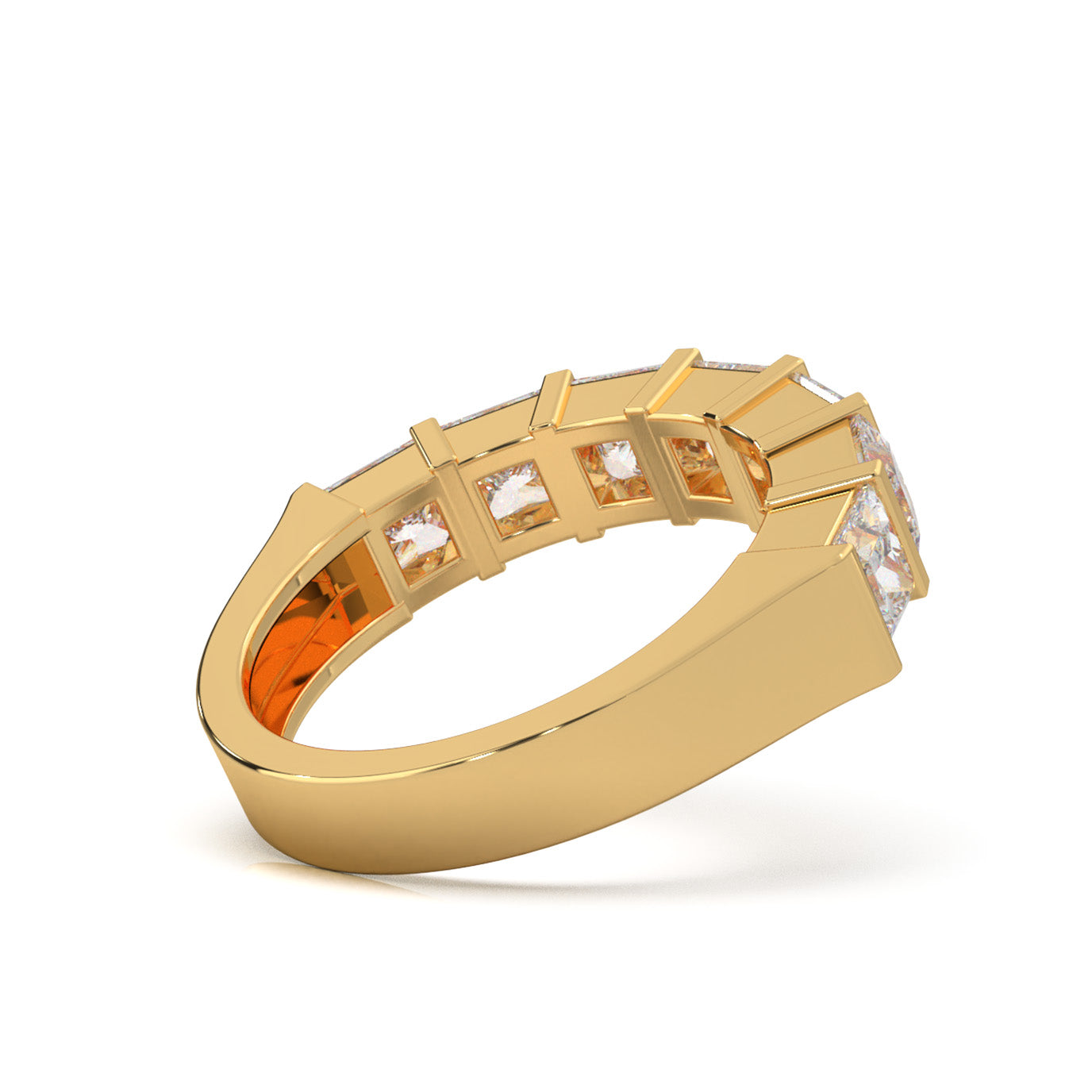 2.80 ct Lab Grown Diamond Wedding Bands in 14k Yellow Gold