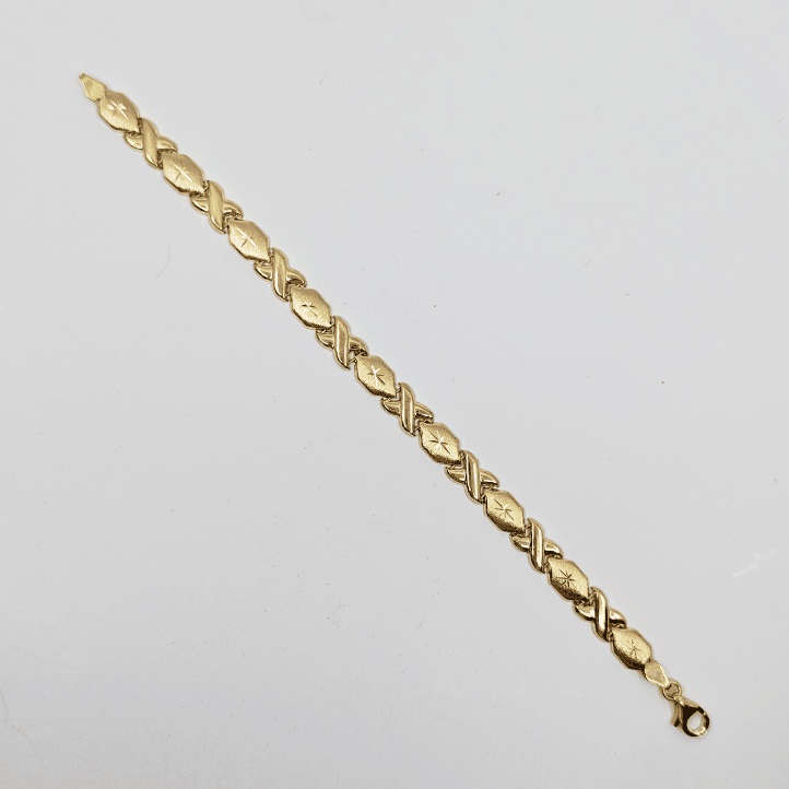 10k Yellow Gold Hugs and Kisses Bracelet
