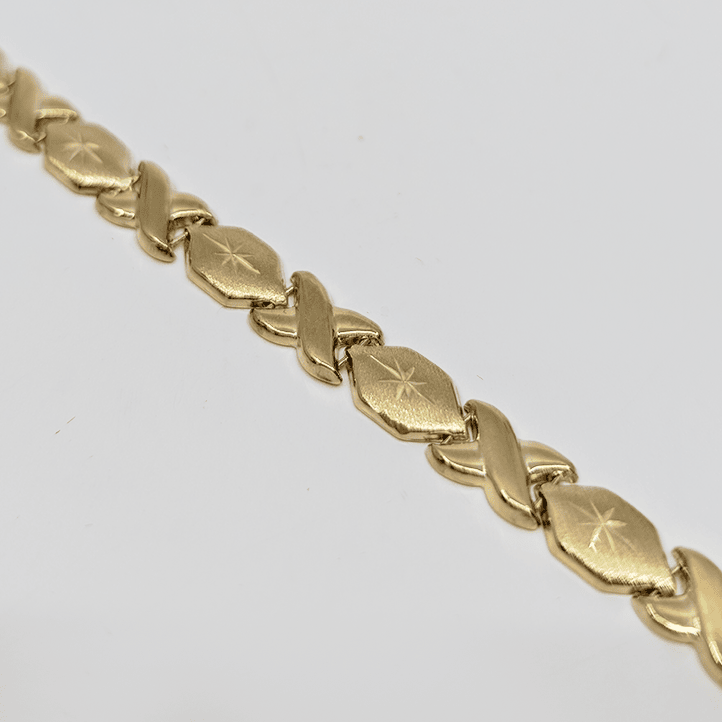 10k Yellow Gold Hugs and Kisses Bracelet