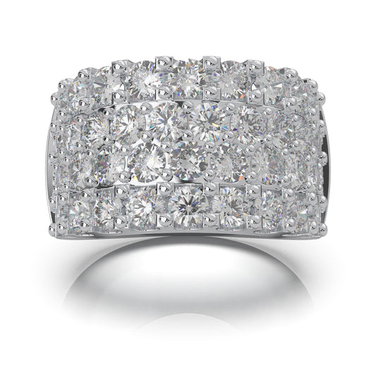 8.00 ct Natural Diamond Wedding Bands in 10k White Gold