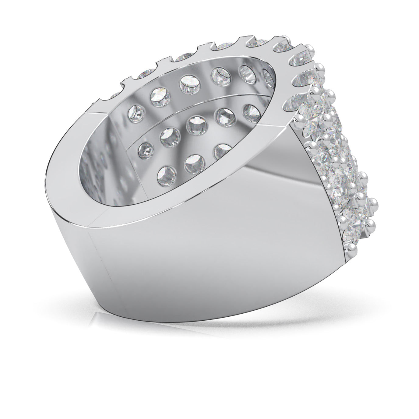 8.00 ct Moissanite Wedding Bands in 14k White Gold