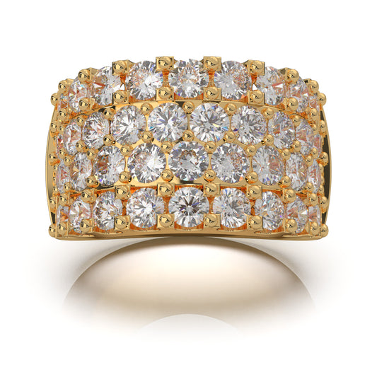 8.00 ct Moissanite Wedding Bands in 14k Yellow Gold