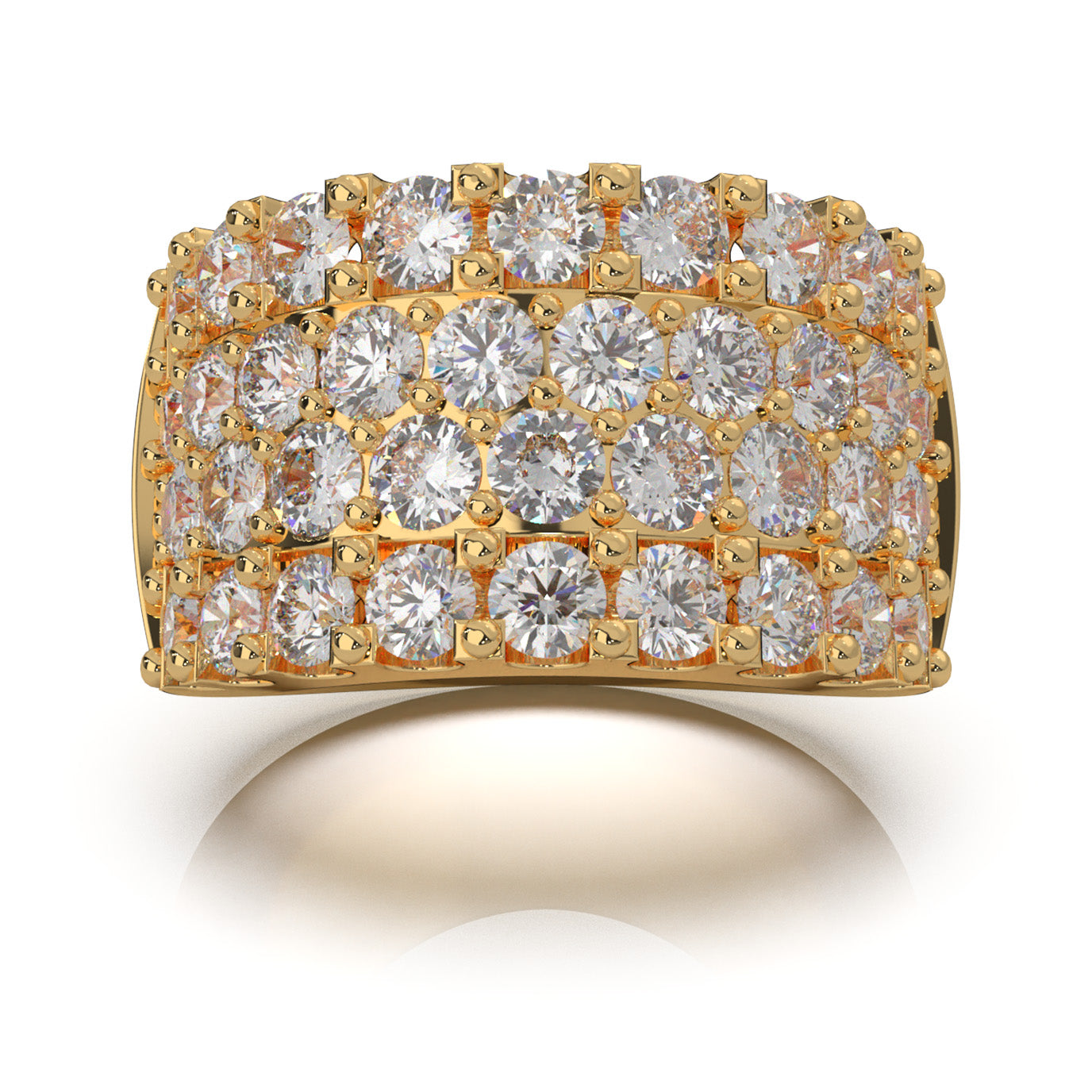 8.00 ct Natural Diamond Wedding Bands in 14k Yellow Gold