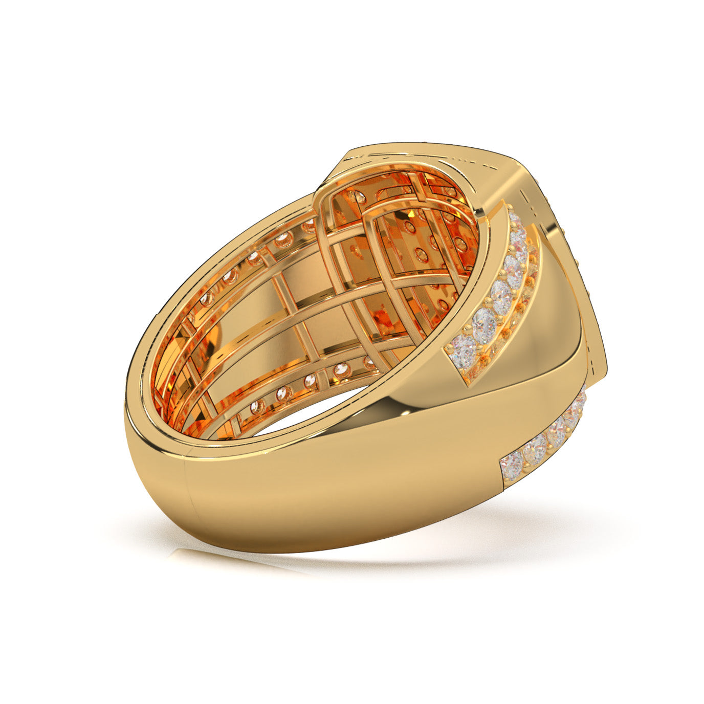 2.50 ct Natural Diamond Mens Rings in 14k Yellow Gold