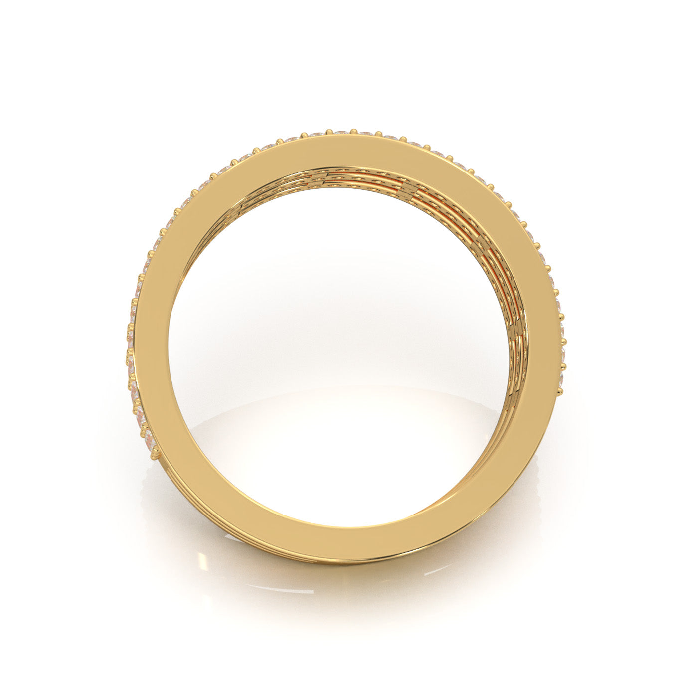 1.30 ct Moissanite Wedding Bands in 14k Yellow Gold
