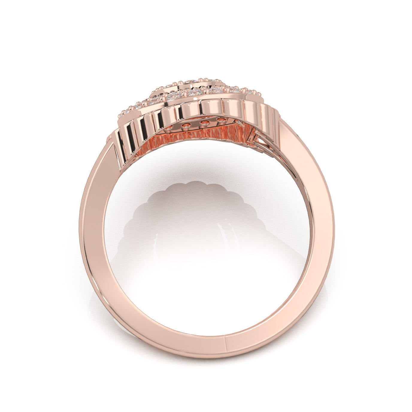 0.60 ct Lab Grown Diamond Engagement Rings in 14k Rose Gold