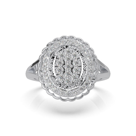 0.60 ct Natural Diamond Engagement Rings in 14k White Gold