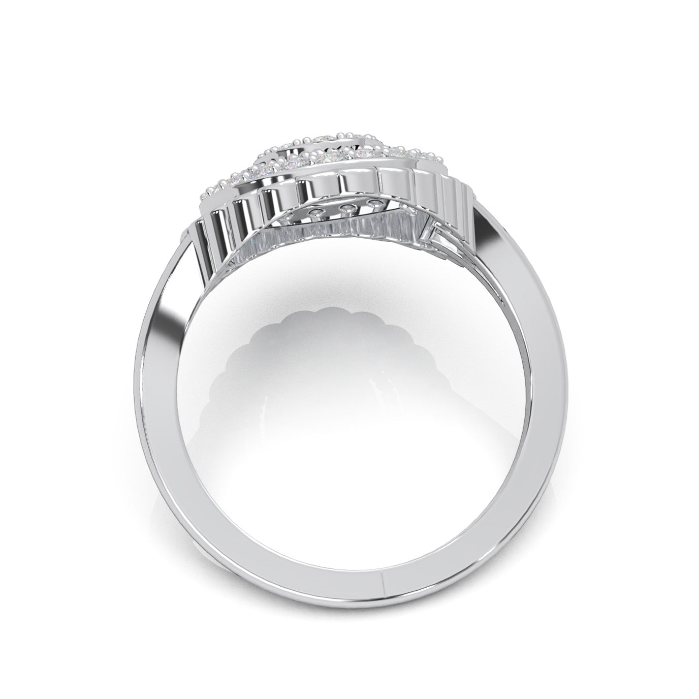 0.60 ct Moissanite Engagement Rings in 14k White Gold