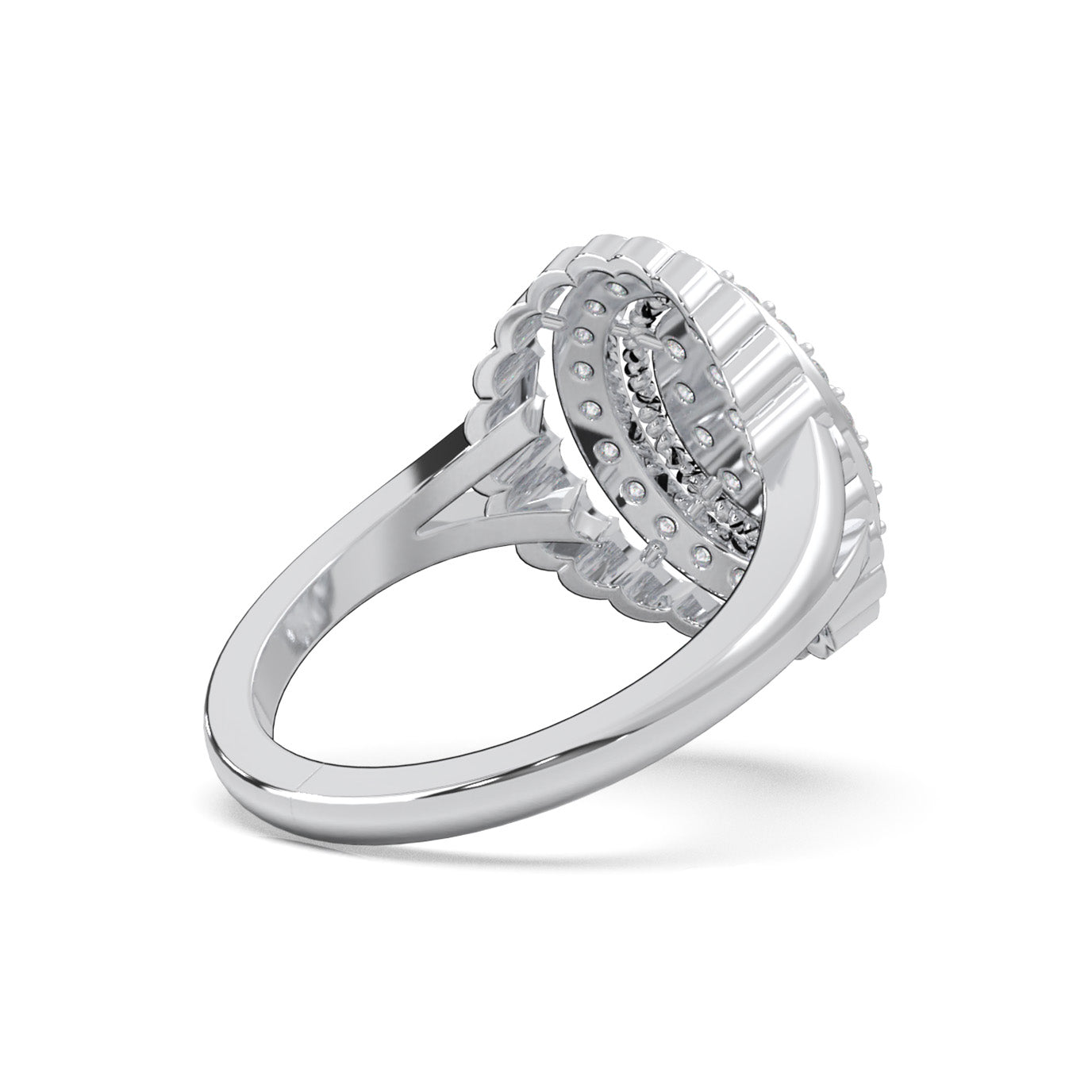 0.60 ct Lab Grown Diamond Engagement Rings in 14k White Gold