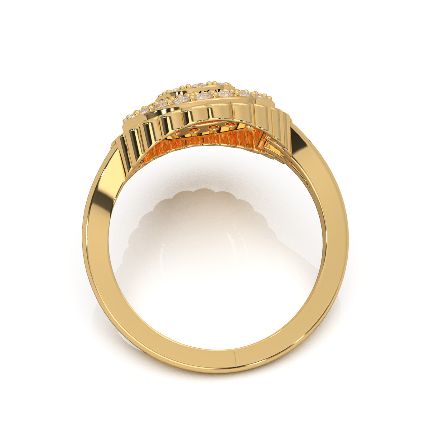 0.60 ct Moissanite Engagement Rings in 10k Yellow Gold