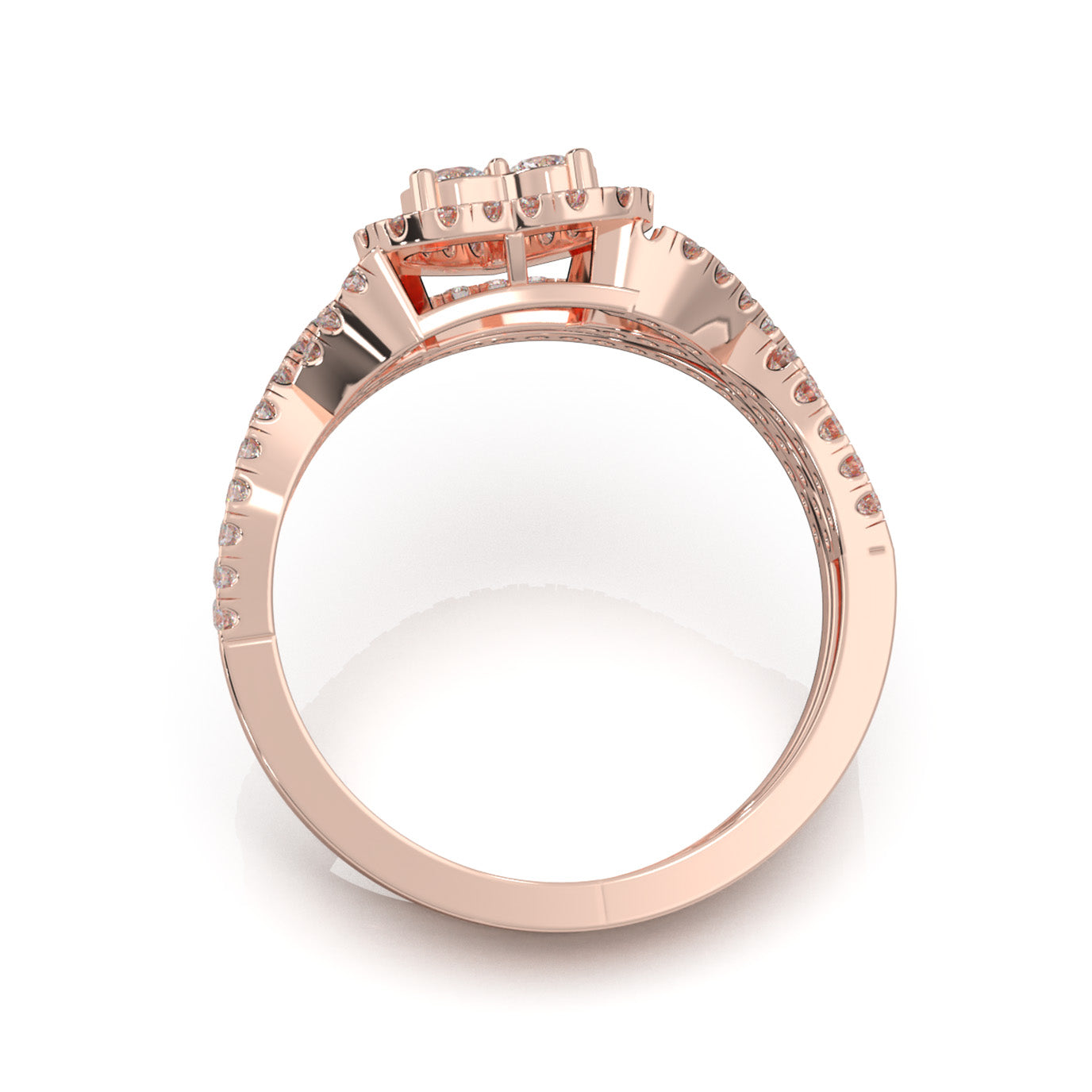 1.00 ct Natural Diamond Engagement Sets in 14k Rose Gold