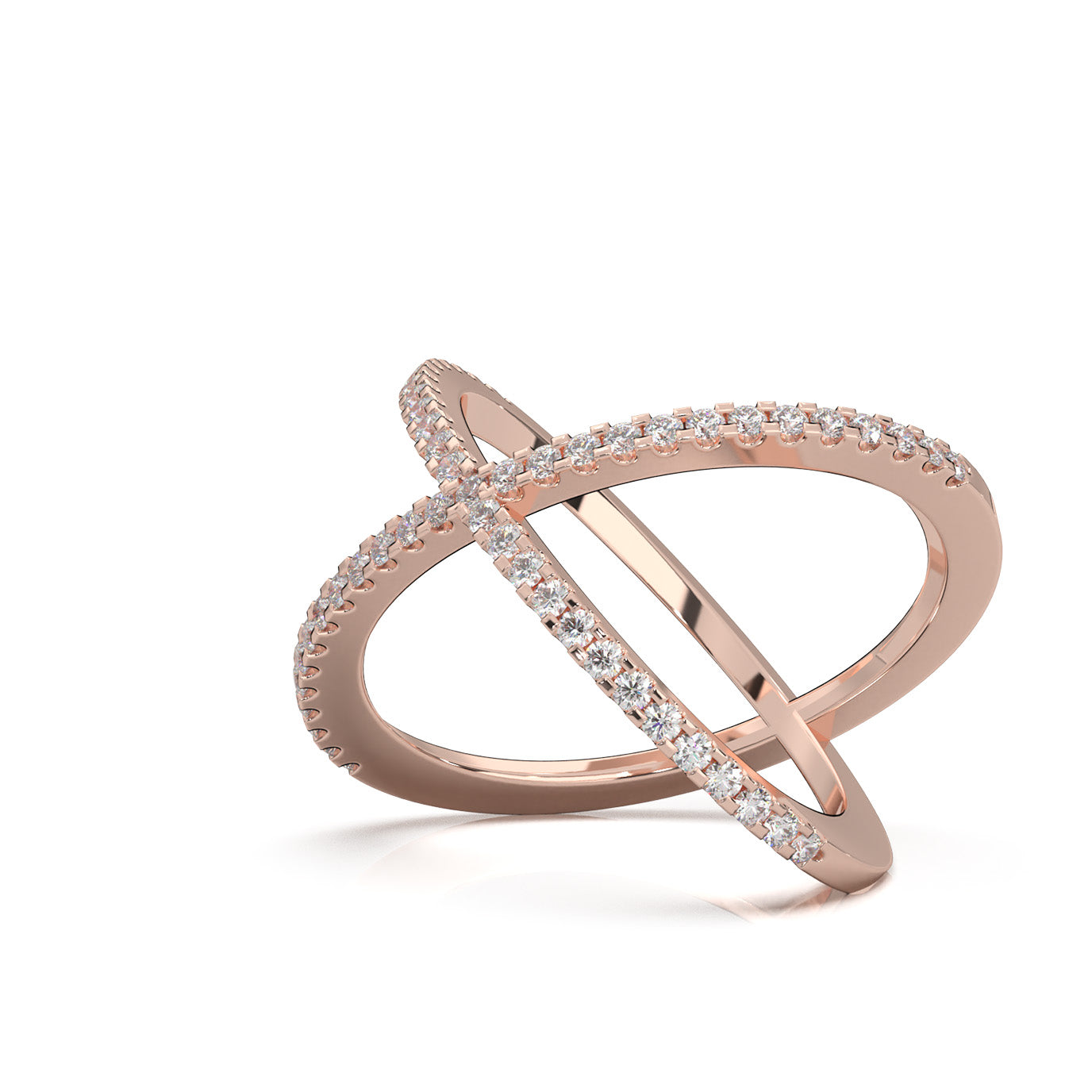 0.60 ct Natural Diamond Fancy Rings in 10k Rose Gold