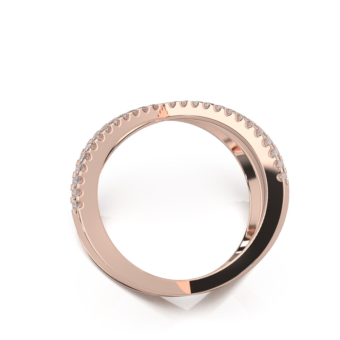 0.60 ct Natural Diamond Fancy Rings in 10k Rose Gold