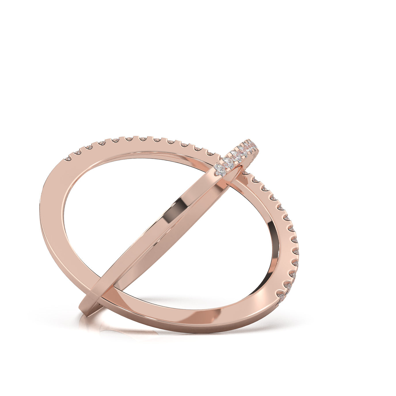 0.60 ct Lab Grown Diamond Fancy Rings in 14k Rose Gold