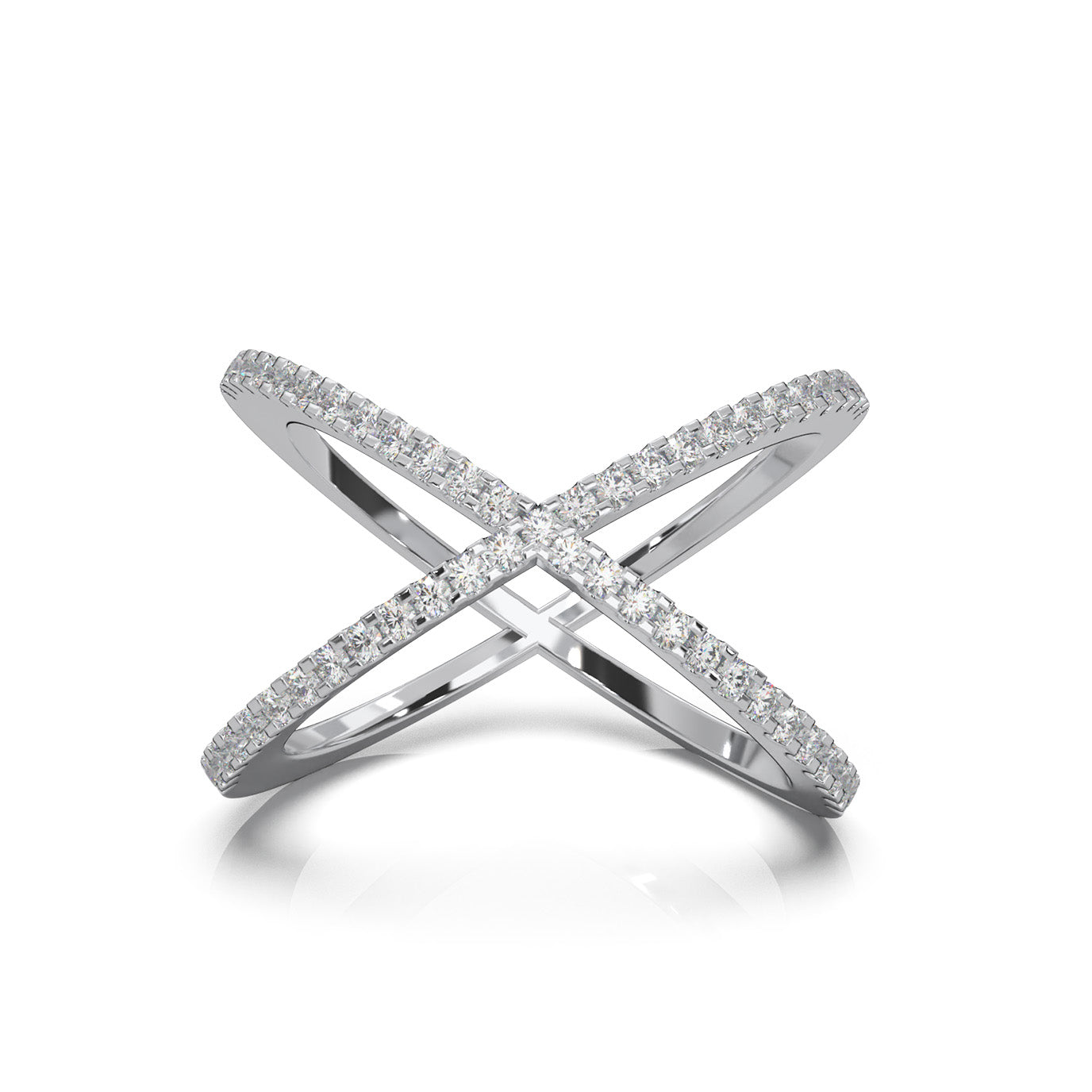 0.60 ct Natural Diamond Fancy Rings in 10k White Gold