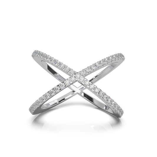 0.60 ct Natural Diamond Fancy Rings in 14k White Gold