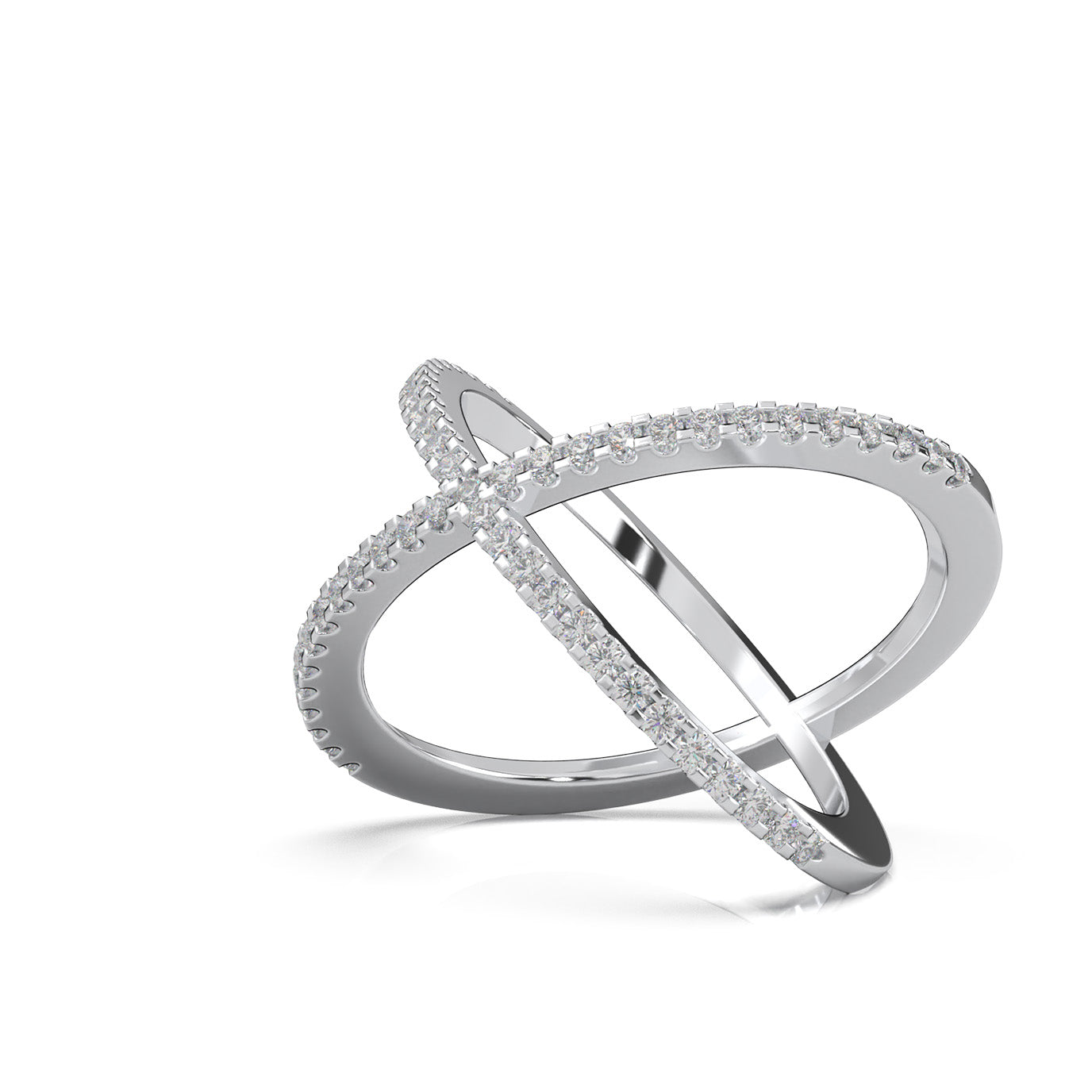 0.60 ct Natural Diamond Fancy Rings in 10k White Gold