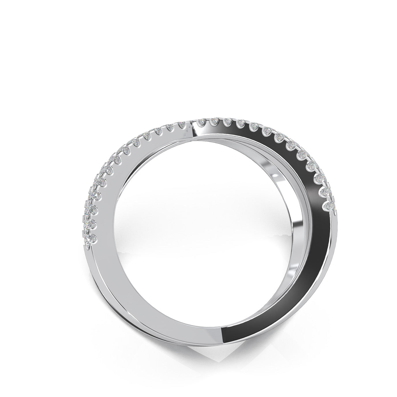 0.60 ct Moissanite Fancy Rings in 10k White Gold
