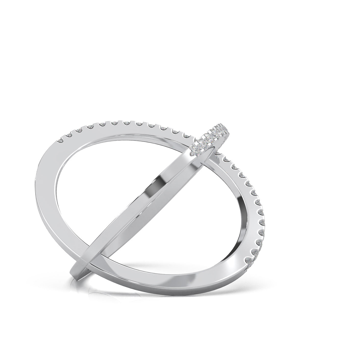 0.60 ct Natural Diamond Fancy Rings in 10k White Gold