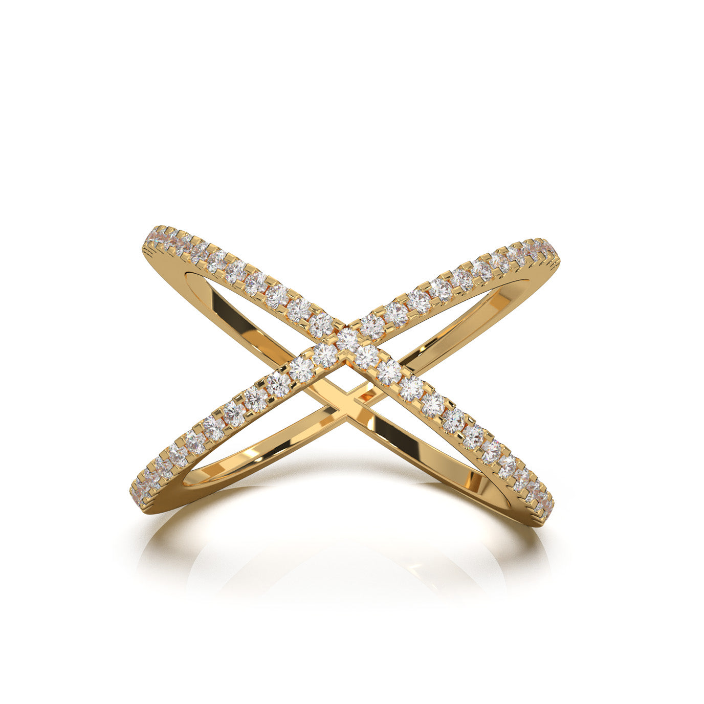 0.60 ct Natural Diamond Fancy Rings in 10k Yellow Gold