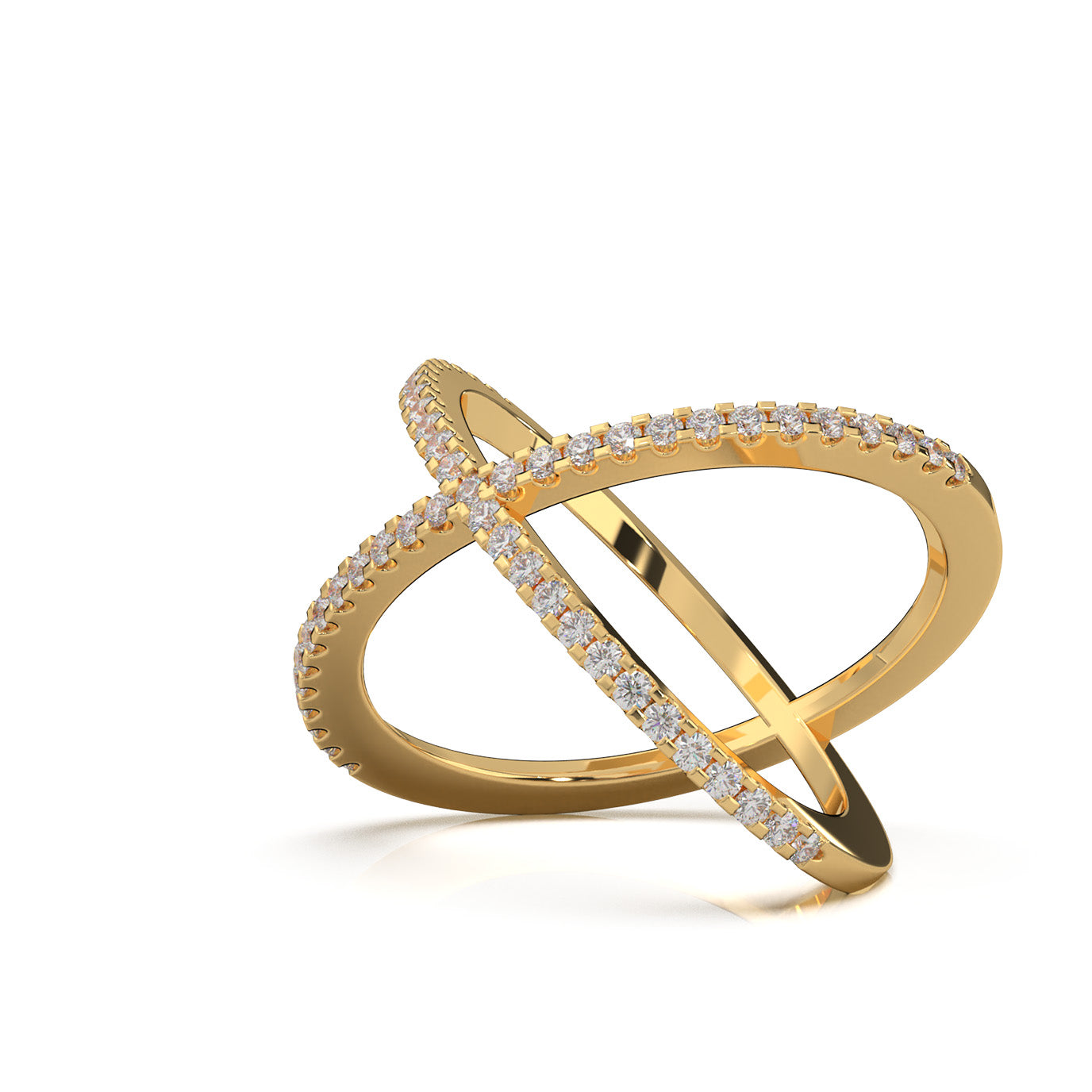 0.60 ct Moissanite Fancy Rings in 10k Yellow Gold