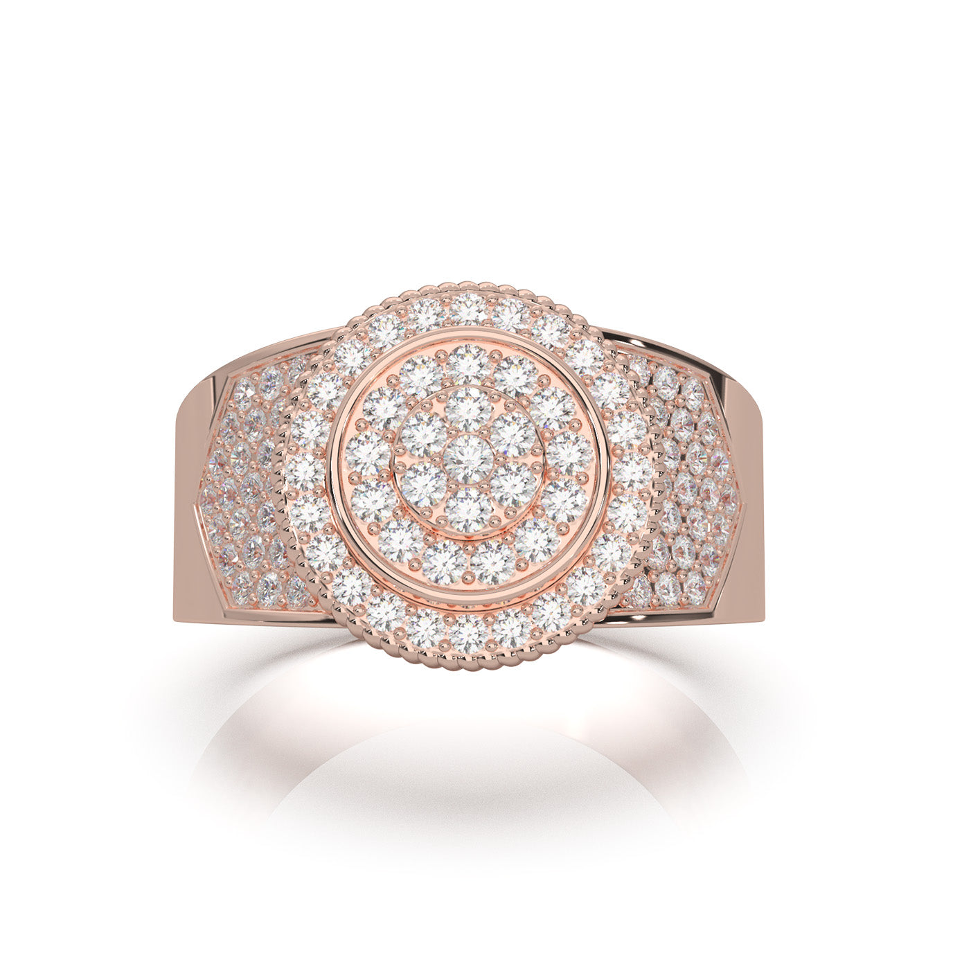 1.30 ct Natural Diamond Engagement Rings in 10k Rose Gold