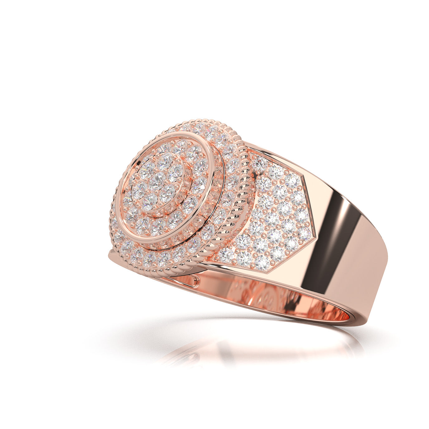 1.30 ct Natural Diamond Engagement Rings in 10k Rose Gold