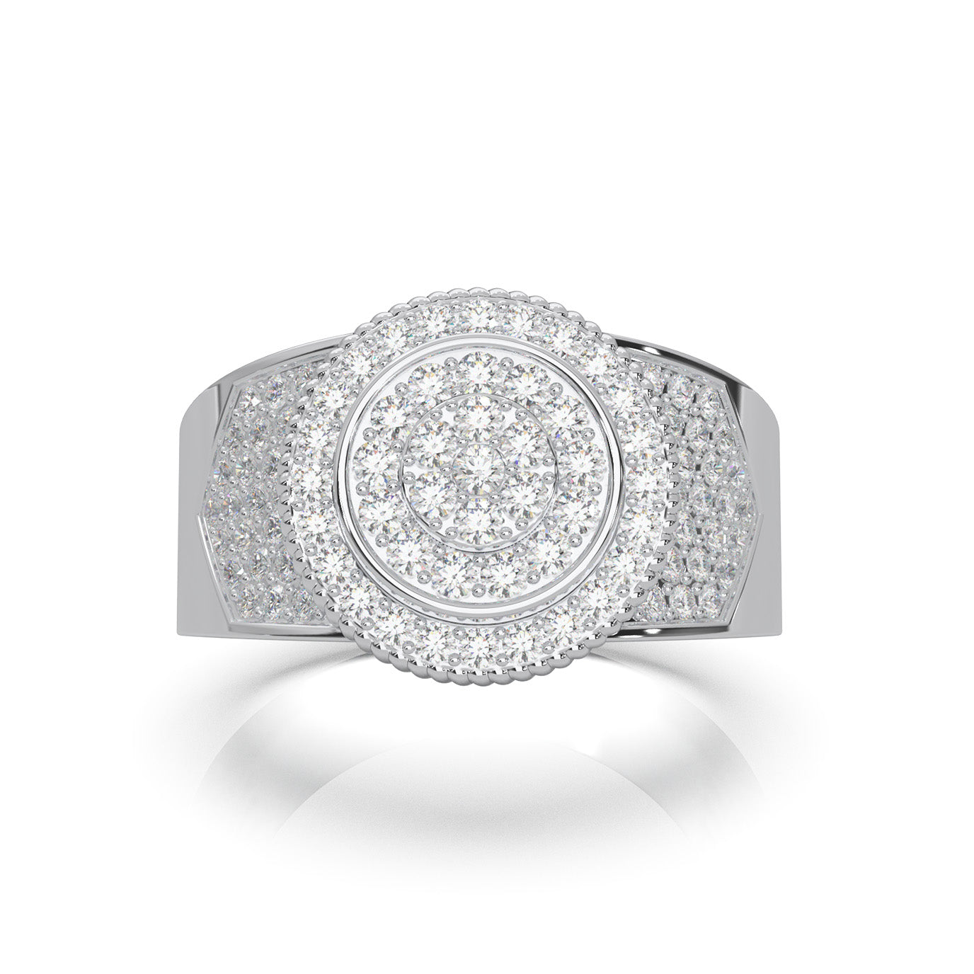 1.30 ct Natural Diamond Engagement Rings in 14k White Gold