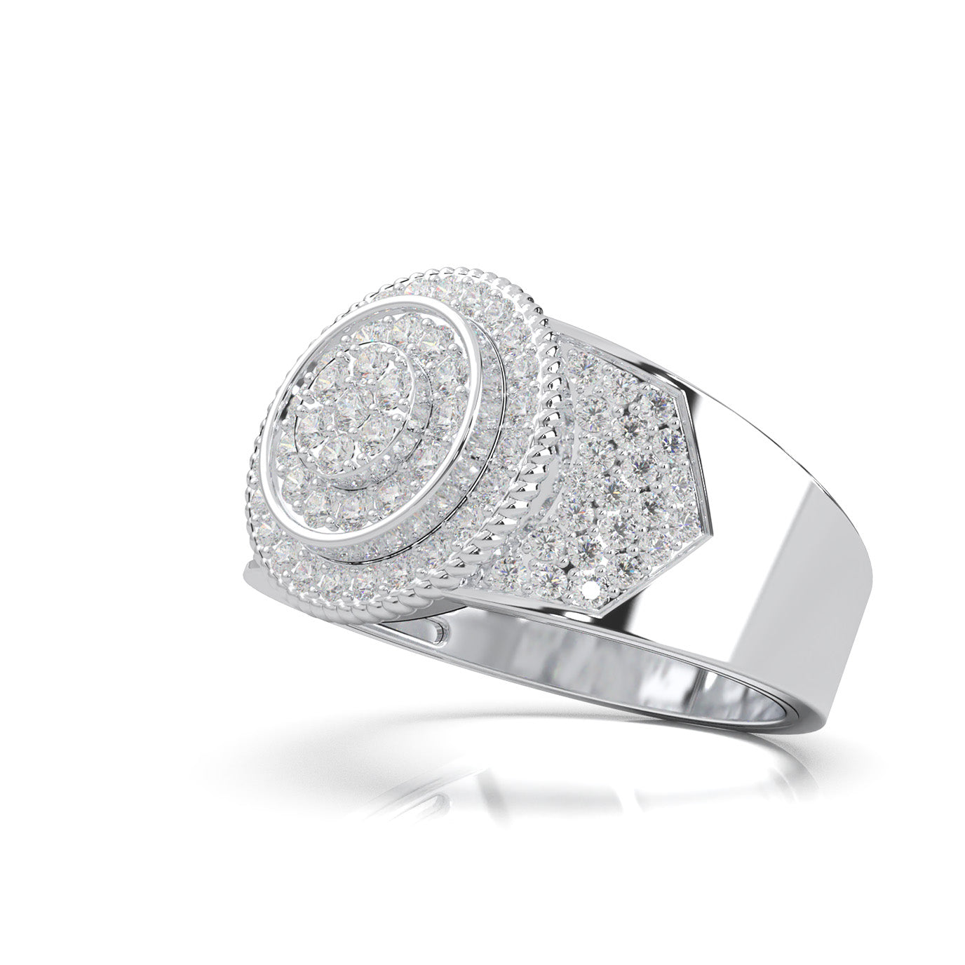 1.30 ct Natural Diamond Engagement Rings in 14k White Gold