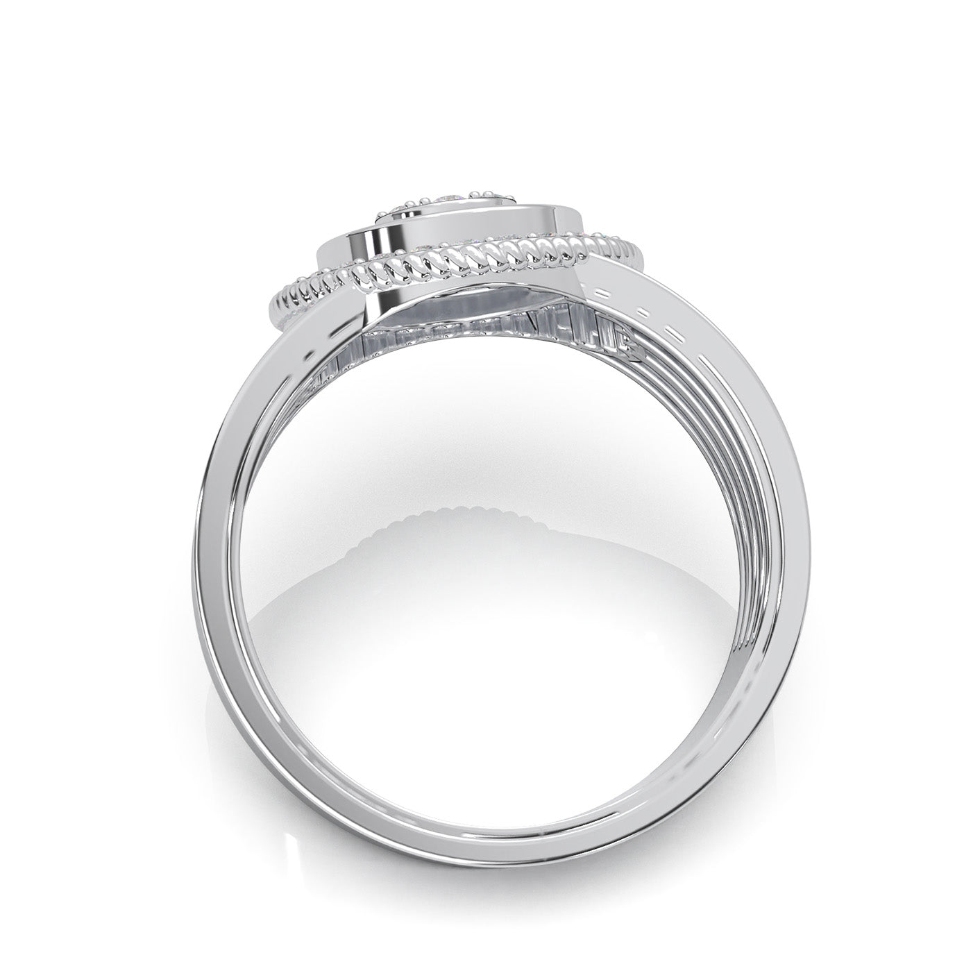 1.30 ct Natural Diamond Engagement Rings in 10k White Gold