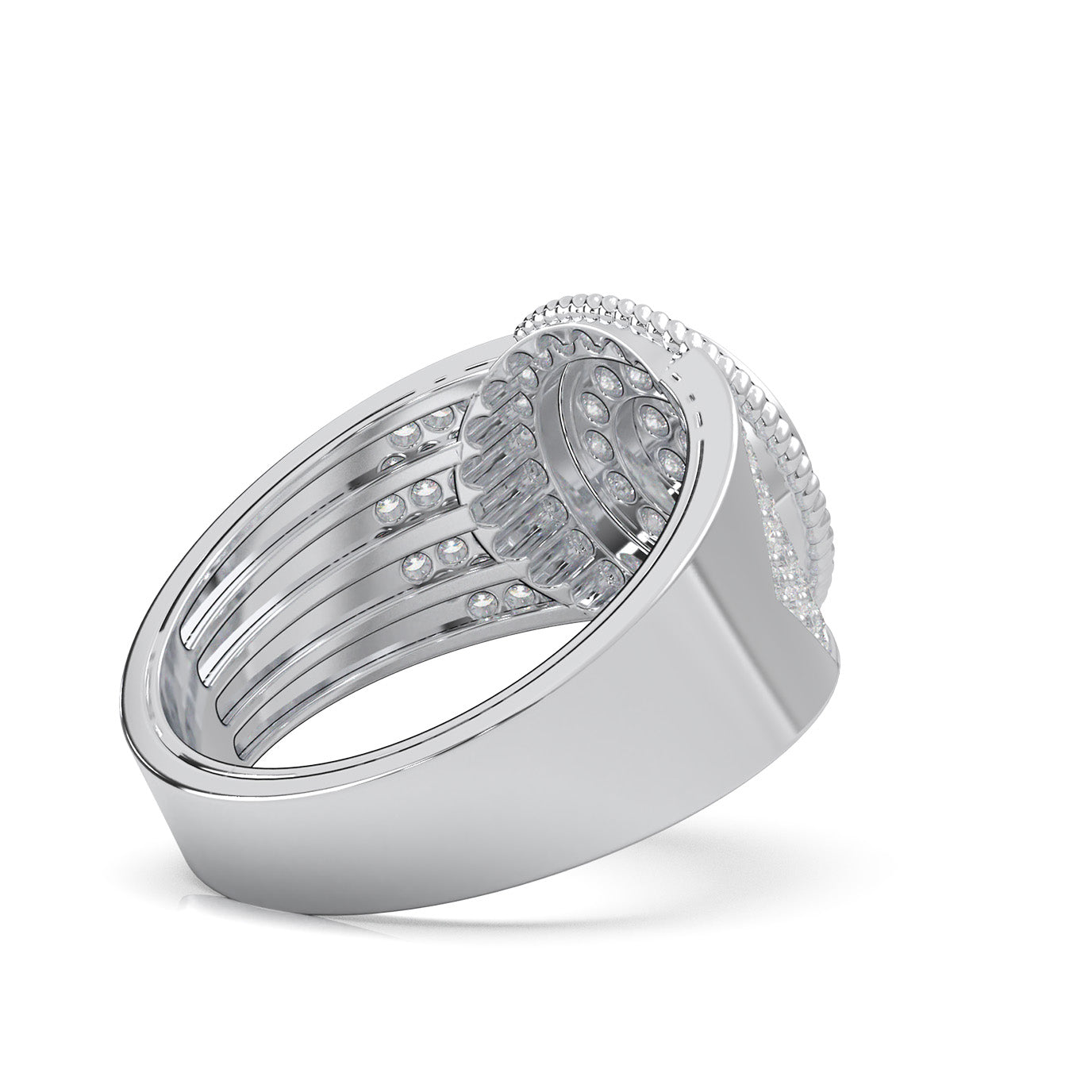 1.30 ct Natural Diamond Engagement Rings in 14k White Gold