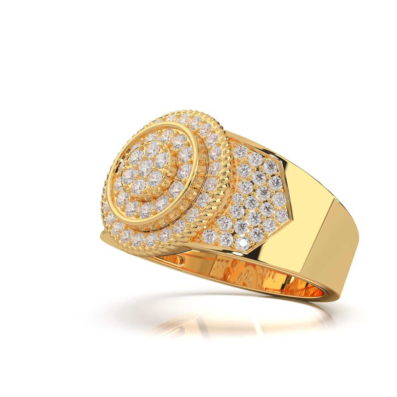 1.30 ct Natural Diamond Engagement Rings in 14k Yellow Gold